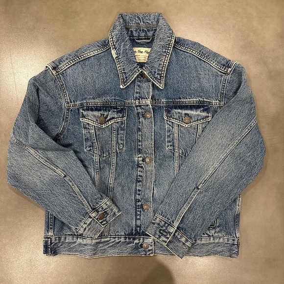 NWOT Free People Jolene Trucker Denim Jean Jacket Sz XS - Picture 9 of 12